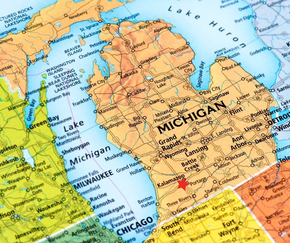 Map of Portage Michigan